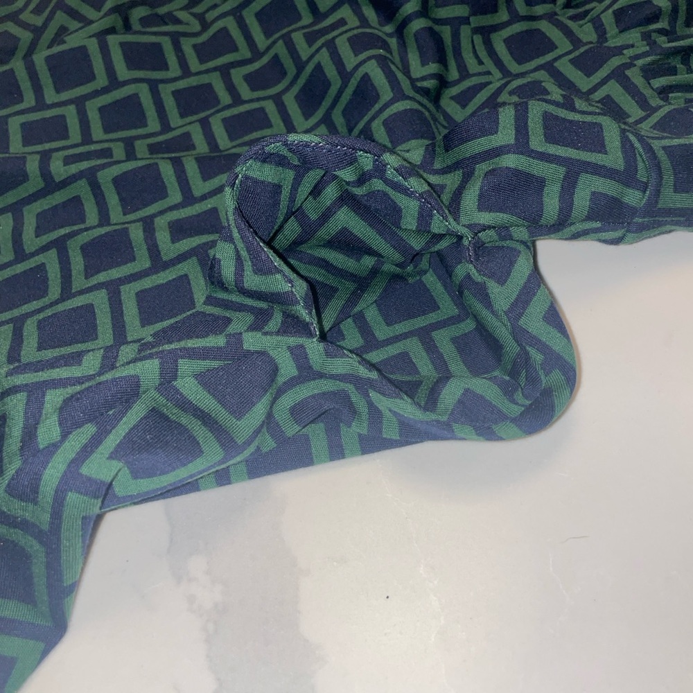 Boden Orla Dark Green/ Navy Geometric Midi Shirt Dress 12 L - Picture 7 of 9